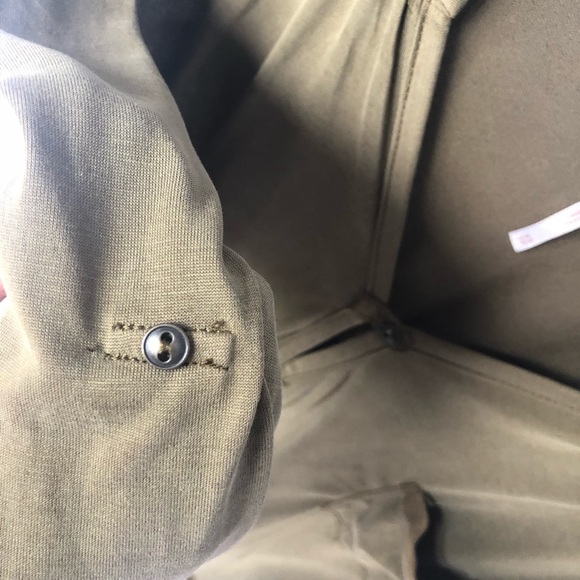 Free people olive green flowy blouse long sleeve - Picture 4 of 5